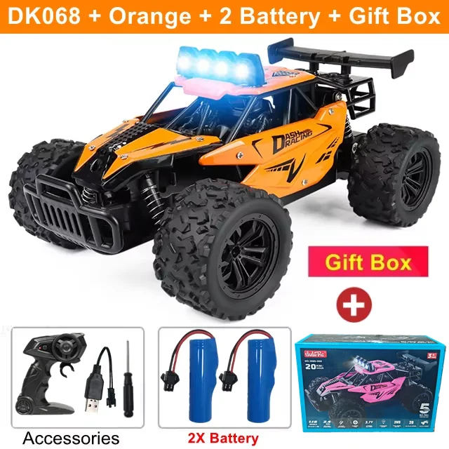 Afstandsbediening Auto RC Drift Racing 1:16 Voertuig Off Road Legering 2.4G Radio Hoge Snelheid Vrachtwagens Met LED Licht Klimmen Gift Kid Speelgoed