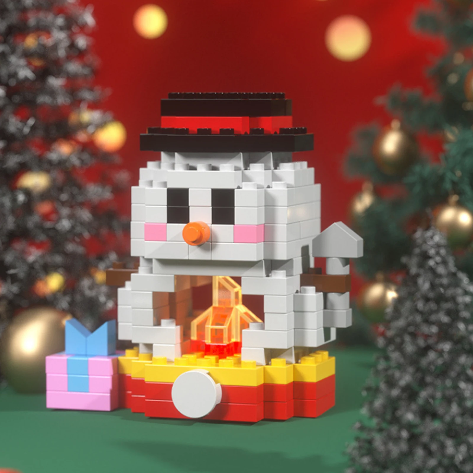 Kerst Bouwsteenspeelgoed Kerstman Sneeuwpop Elanden Boom Micro Baksteen Puzzel Kerst Micro Blokken Kerstcadeaus voor kinderen