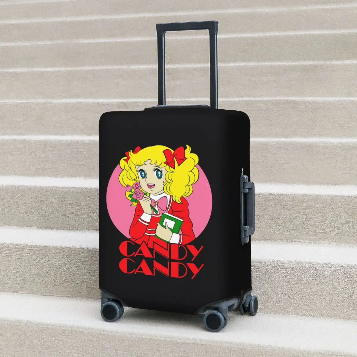 Candy Candy Anime Japón Funda de maleta esencial Protección Fundas protectoras de equipaje de viaje elásticas para 18-32 pulgadas