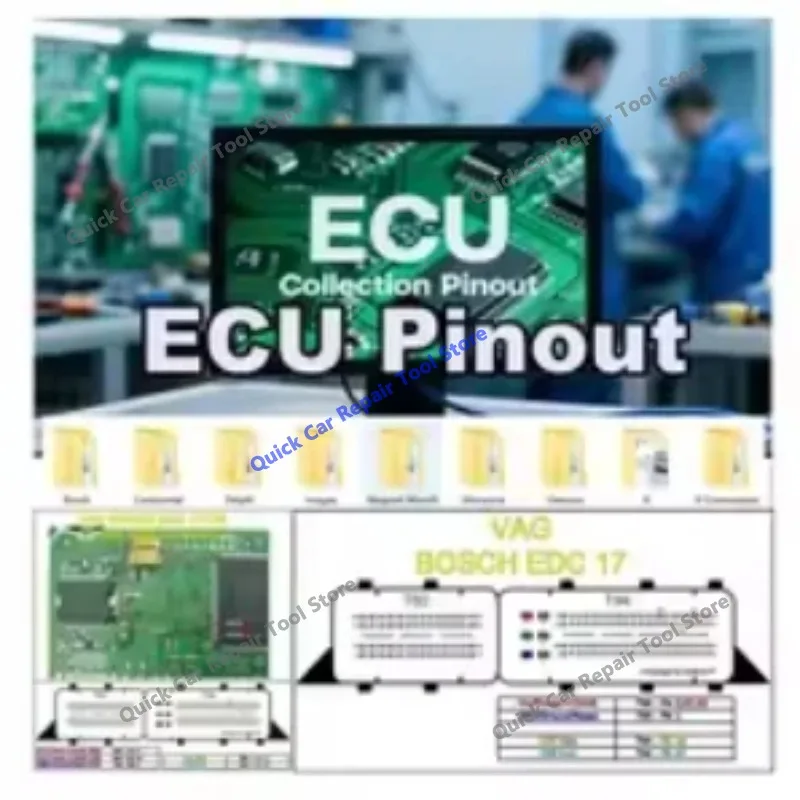 ECU Collection Pinout File Automotive ECU Pinouts collection For Ford/BMW/Toyota/Iveco Wiring Diagram ECU MapVS ALLDATA AUTODATA