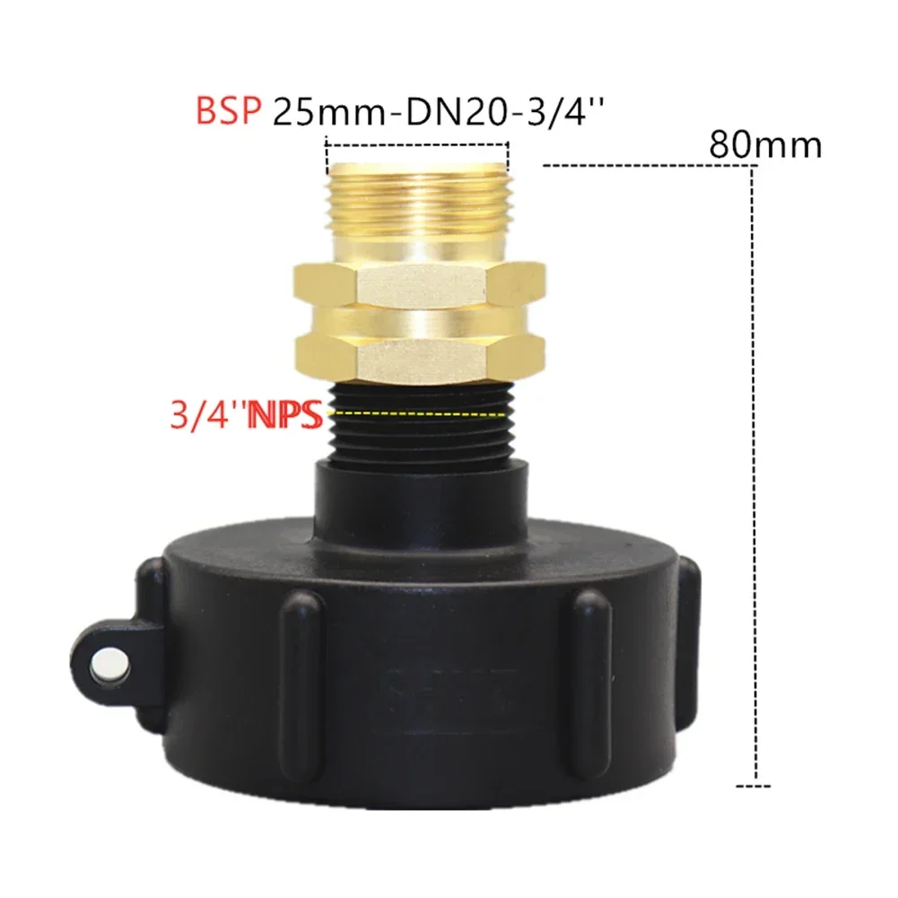 

IBC S60X6 Storage Tank Outlet Cap Adapter 3/4inch NSP Thread Fitting Hoses Faucets Fish Tanks Garden Accessories