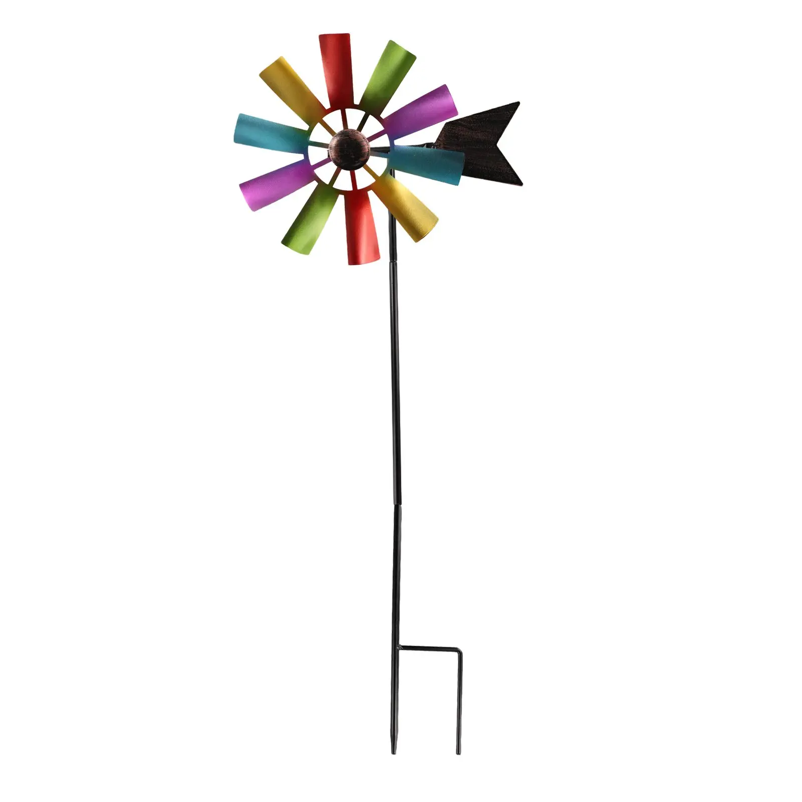 

Wind Spinner Windmill Parts Patio Rotating Stake Wind Sculpture 73cm Balcony Garden Decoration Metal High Quality