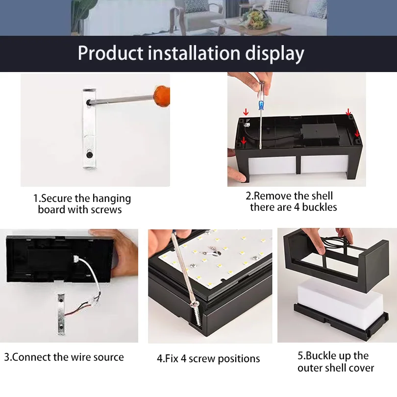 Led Outdoor Wall Light Waterproof IP66 Motion Sensor Led Outdoor Lighting Porch Lights Balcony Garden Lights Outdoor Wall Lamp image 6