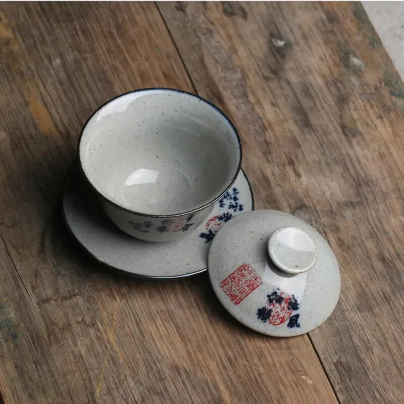 100ml Small Gaiwan For Tea Pottery Tureen With Lid Teaware Travel Kung