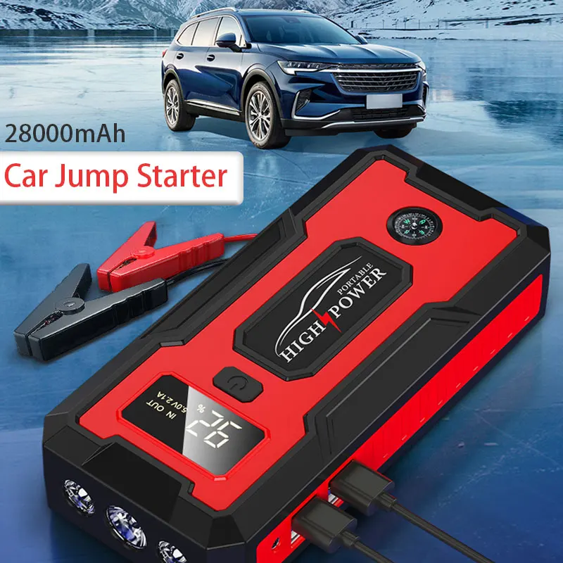 

Стартер автомобильного аккумулятора 28000 мАч Портативный автомобильный стартер Автомобильное зарядное устройство Усилитель портативного аккумулятора Усилитель пускового устройства