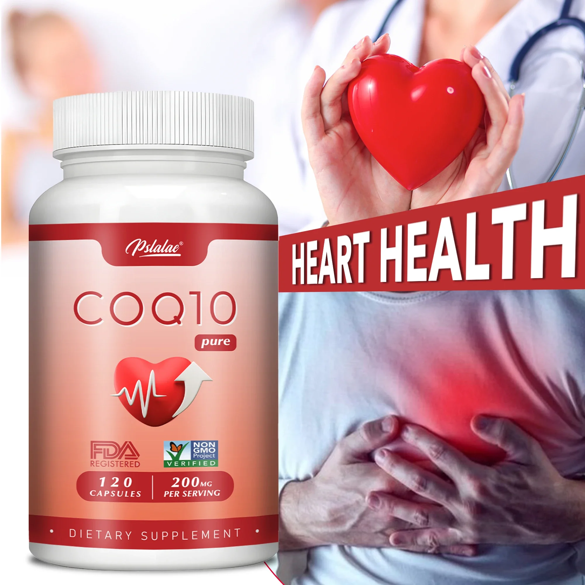 

CoQ10 200 мг — антиоксидант, поддержка здоровья мозга, сердца и энергии, улучшения кровообращения, поддержка уровней кровяного давления