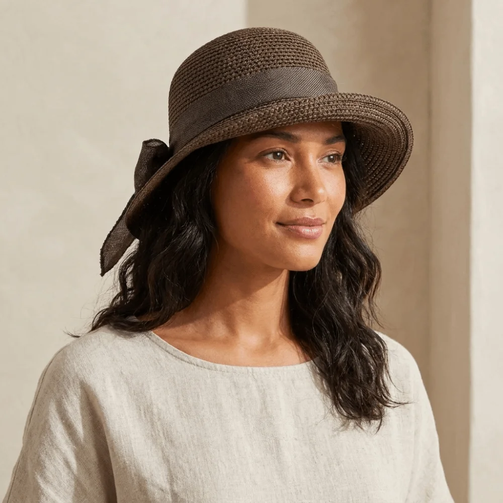 

Portable Straw Weaving Beach Hat Hollow Out Breathable Big Brimmed Woven Cap Foldable French Style Bucket Hat Summer