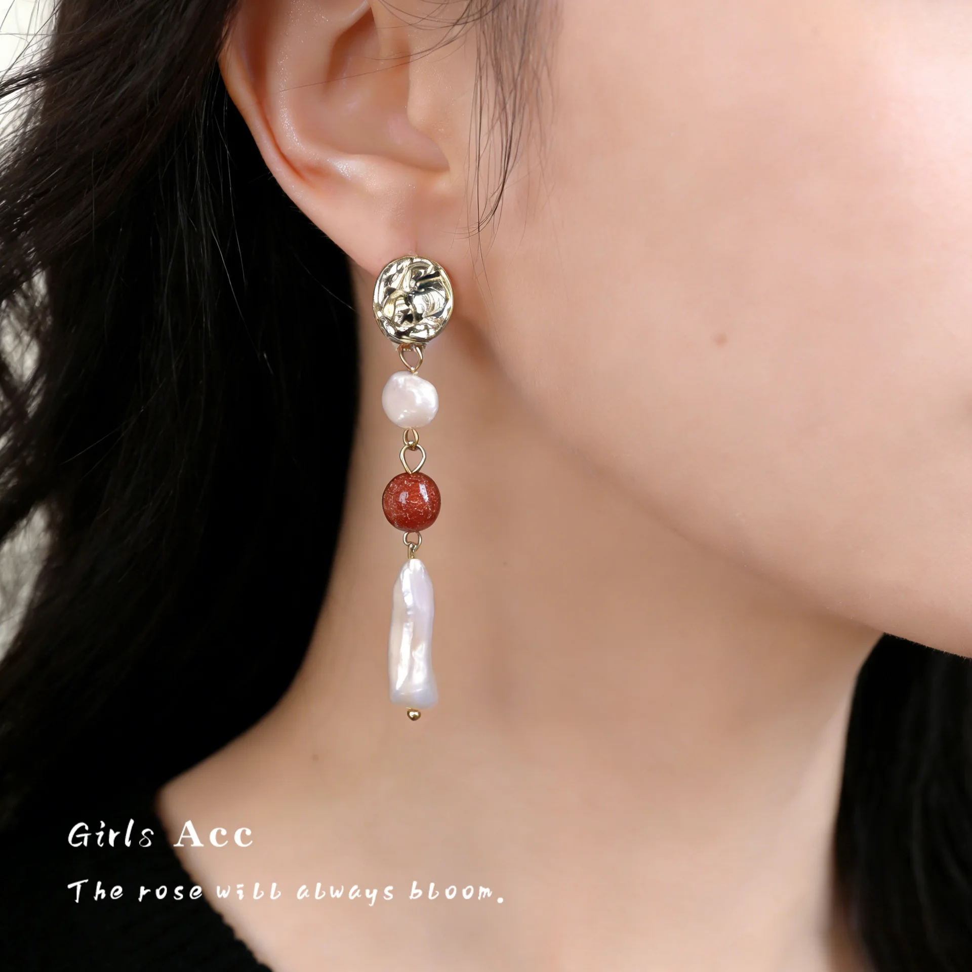 Hot Sale Luxury Baroque Pearl Earrings Unique Shape Long Tassel Drop Earrings Handmade High Quality Freshwater Pearl Earrings