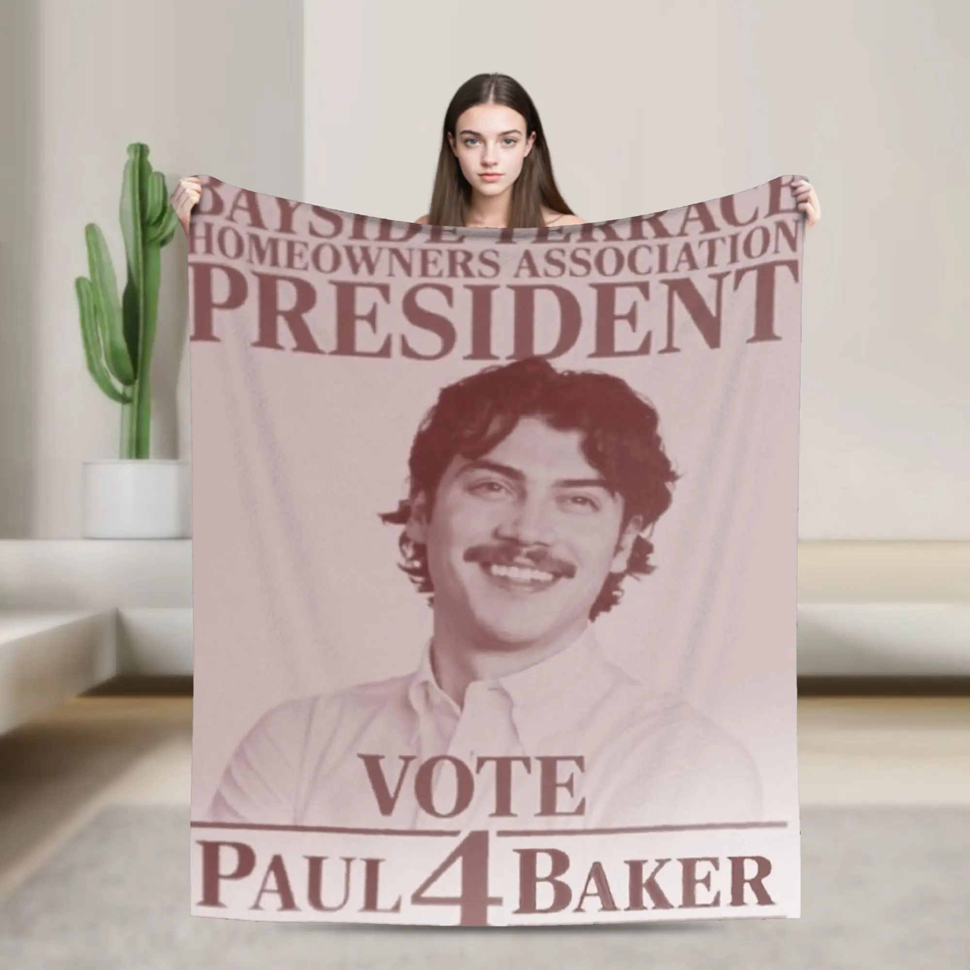 Vote 4 Paul Baker Adults Fx Blankets  Flannel Awesome Warm Throw Blanket for Home All Season