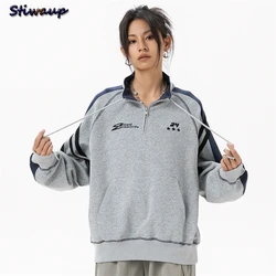Women's Sweatshirts Harajuku Luxury Brand Off Shoulder Outerwears Autumn Outdoor Youthful Woman Clothes Sweatshirt with Zipper
