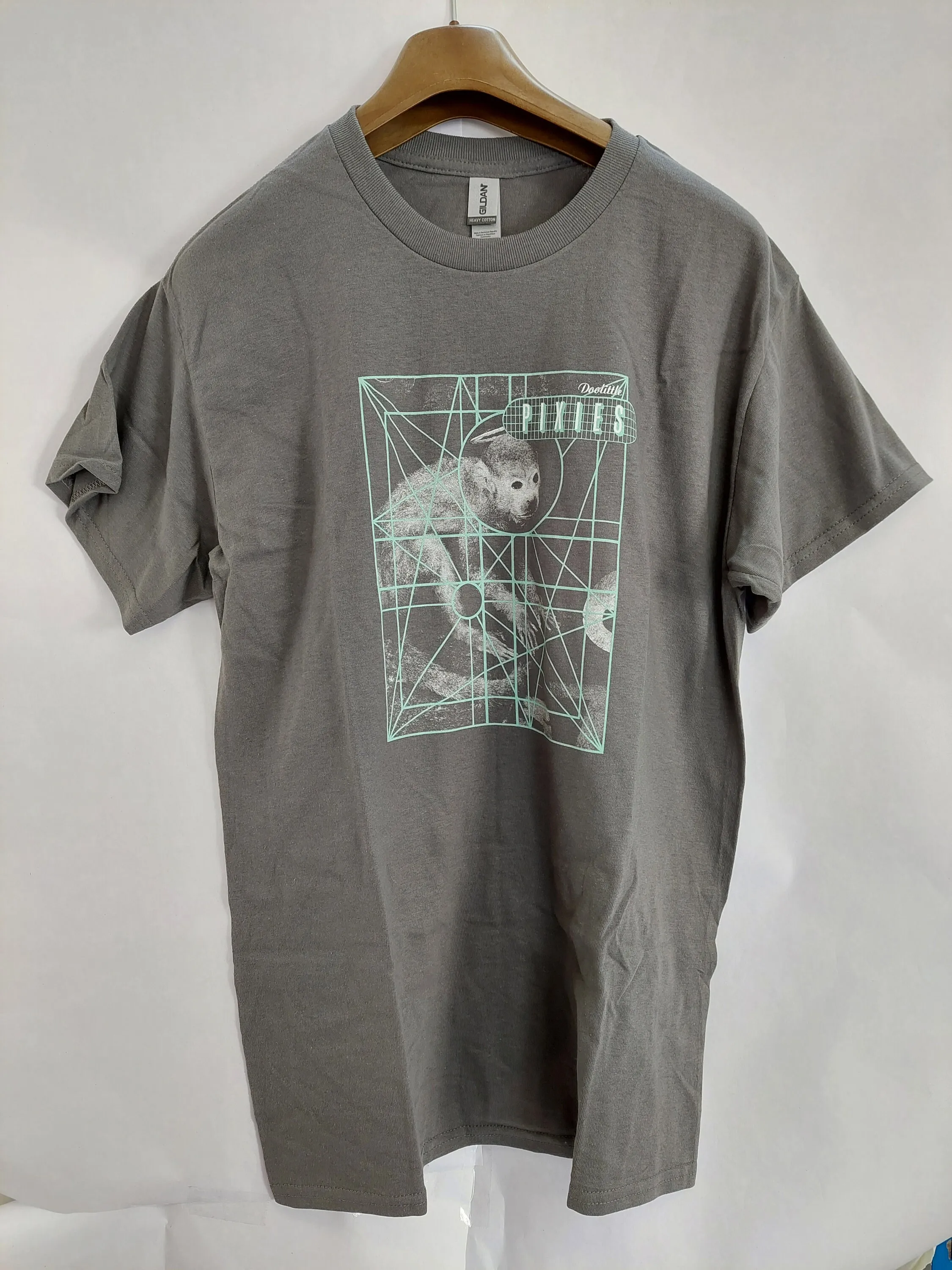 Pixies Monkey Grid Charcoal OFFICIAL T Shirt Mens