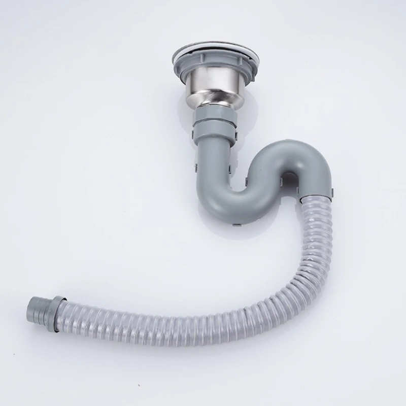 

Набор изливных труб для кухонной мойки, набор S-образных дренажных труб с защитой от запаха, кухонные аксессуары, изгиб обратного потока, против запаха, вниз