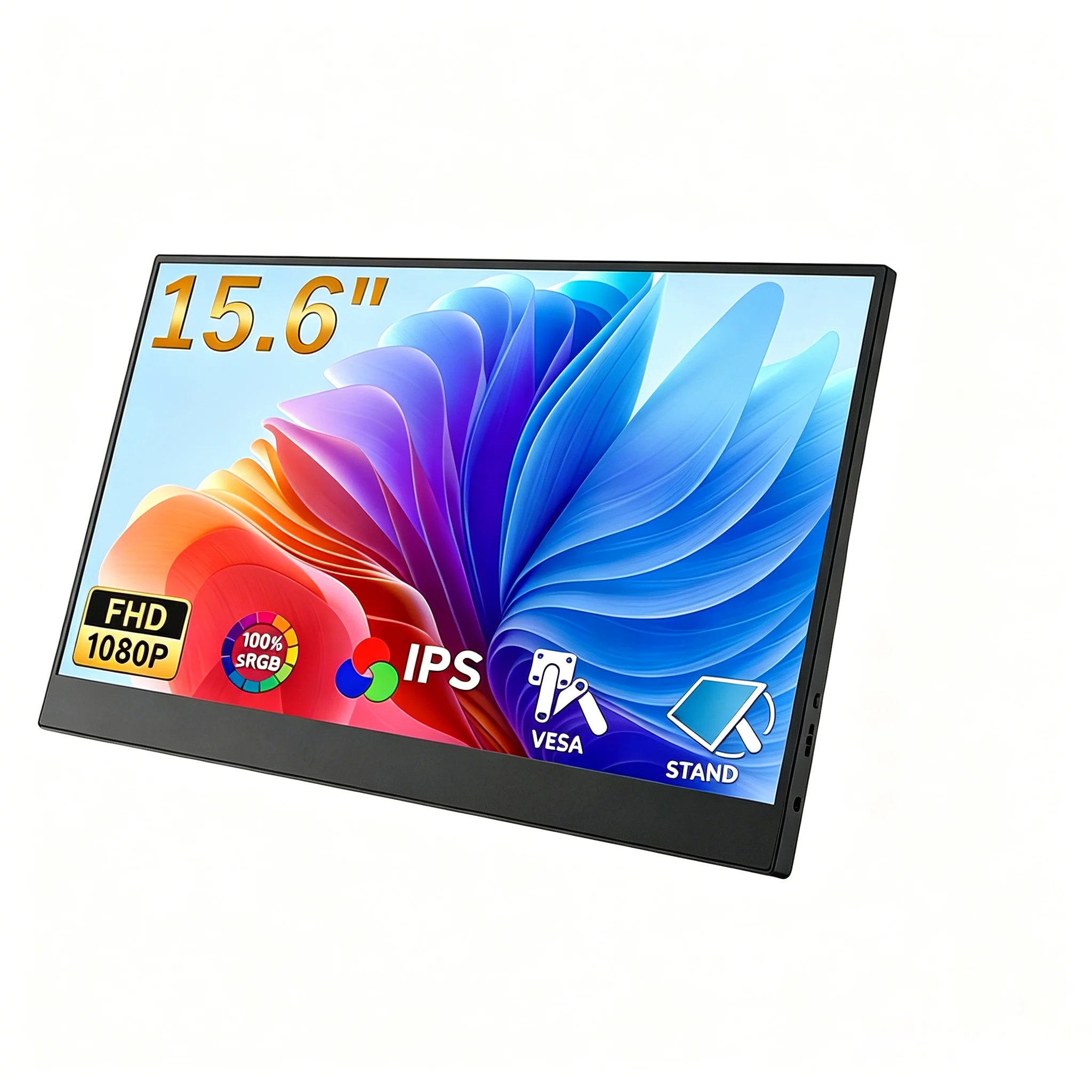 Amoudo-Monitor portátil de 15,6 pulgadas, 1920x1080P, pantalla extensible, Panel LCD IPS, soporte de orificio para bolígrafo, VESA, USBC, Mini HDMI, pantalla móvil