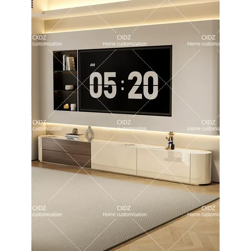 TV cabinet living room home floor ultra-narrow living room storage cabinet light luxury high-end TV cabinet 2026 hot sale
