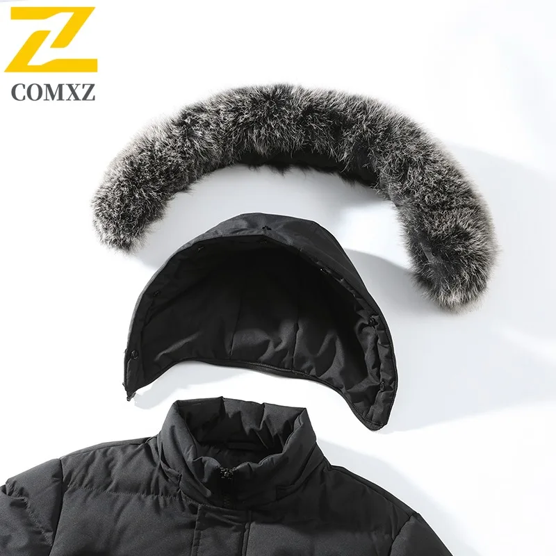 COMXZ Chaqueta de algodón con forro polar grueso para hombre, abrigo cálido informal de invierno de talla grande para exteriores, abrigo cálido de longitud media, cortavientos táctico cálido