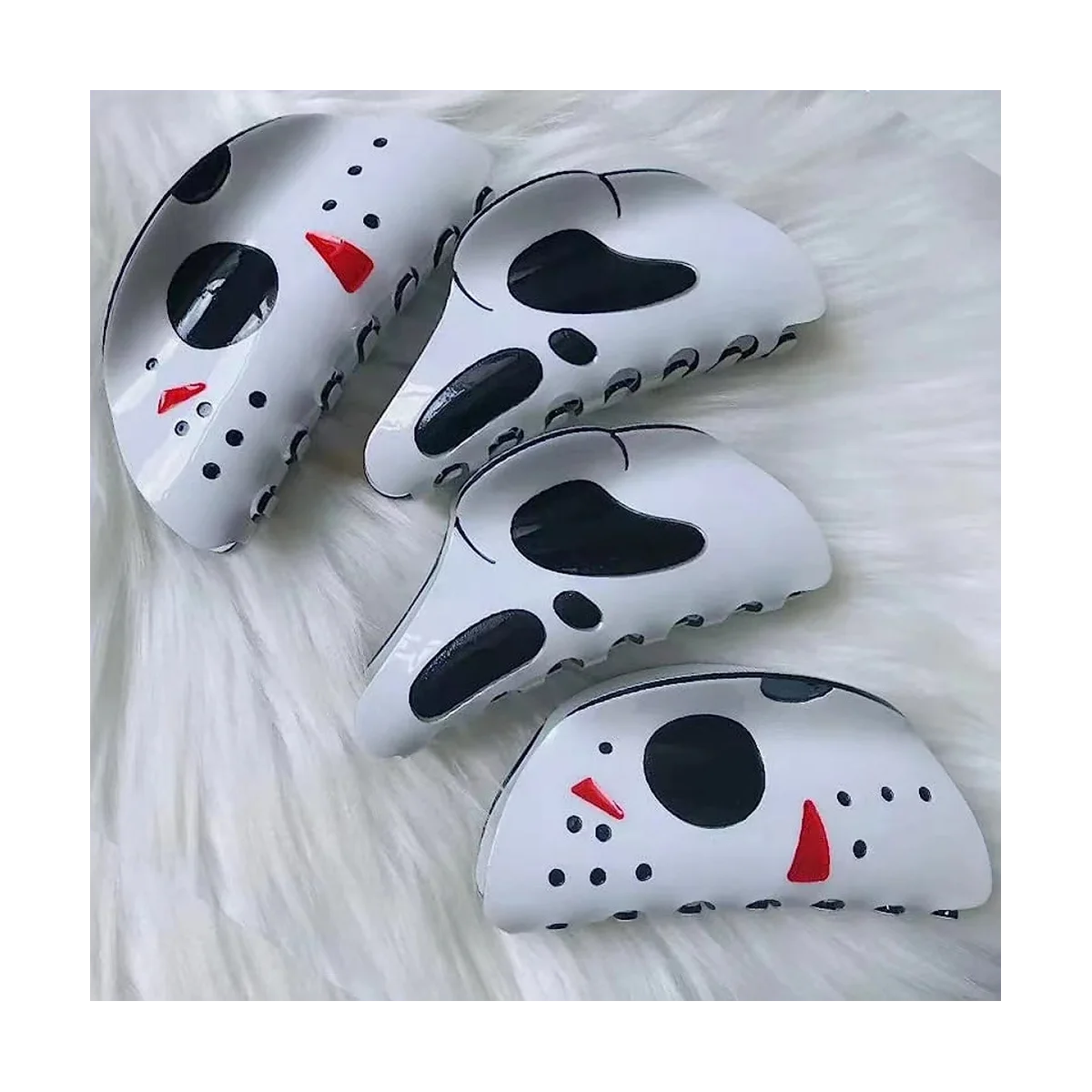 Pinza de pelo de Halloween para mujeres y niñas, horquilla divertida, máscara, pinza para el cabello, tiburón, accesorios para el cabello, style-b, 10CM