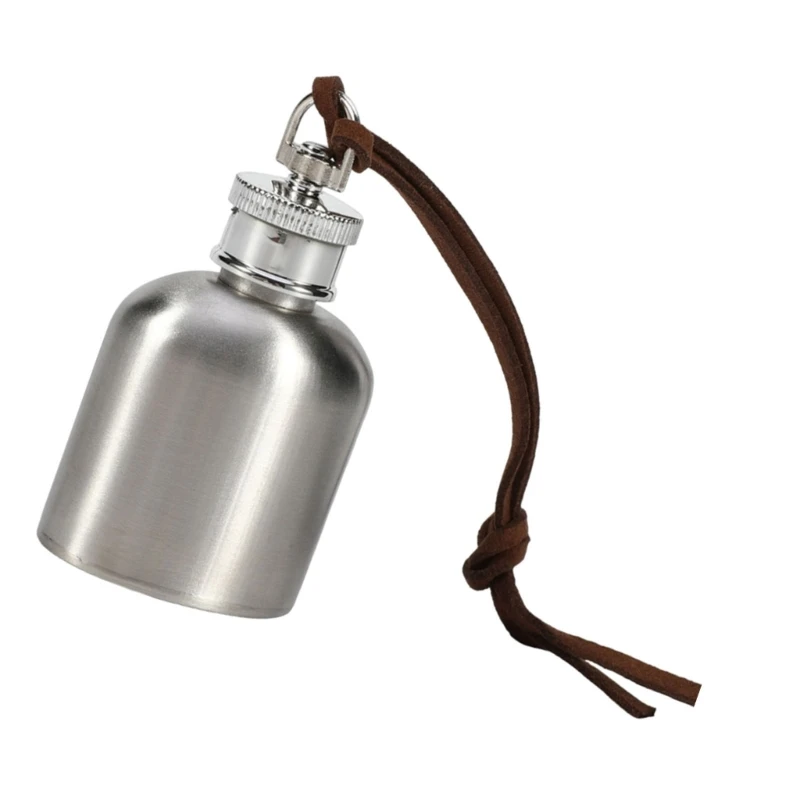 Bottiglia liquore tascabile in argento portatile da 1 oz con fiaschetta a cuore in acciaio