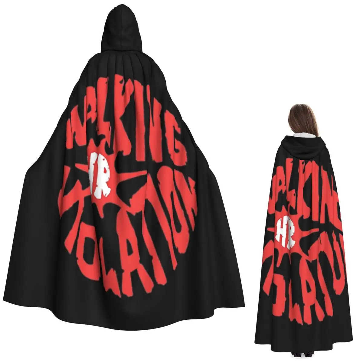 

Длинный плащ с капюшоном Walking HR Violation, средневековый костюм ведьмы, накидка для косплея, пальто на Хэллоуин для взрослых, унисекс