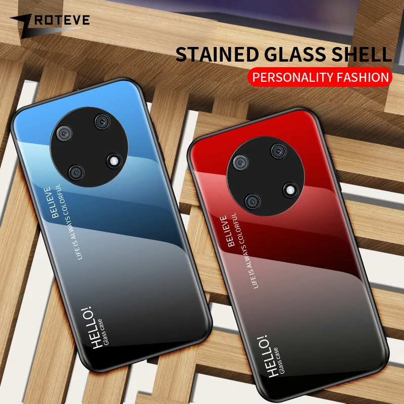 NovaY90 Case ZROTEVE Gradient Tempered Glass Cover For Huawei Nova Y91 Y90 Y71 Y70 Plus Y61 Y60 Y 90 70 71 61 Phone Cases Cases