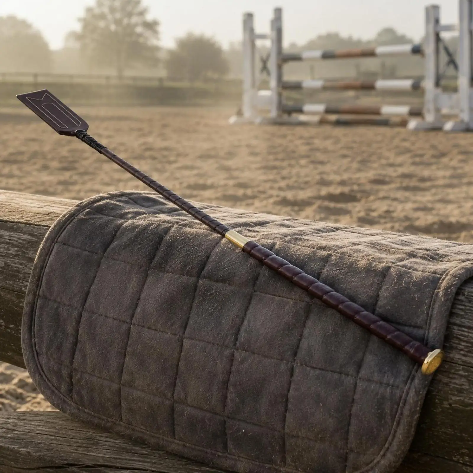 Long Equestrian Riding Whip with Textured Handle Horse Riding Accessory for Riding Practice