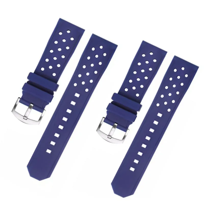22mm Silicone Strap for Tag Heuer Racing F1 WAZ2113 Series Men Women Sport Wristband Universal Bracelet Diving Rubber Watch Band