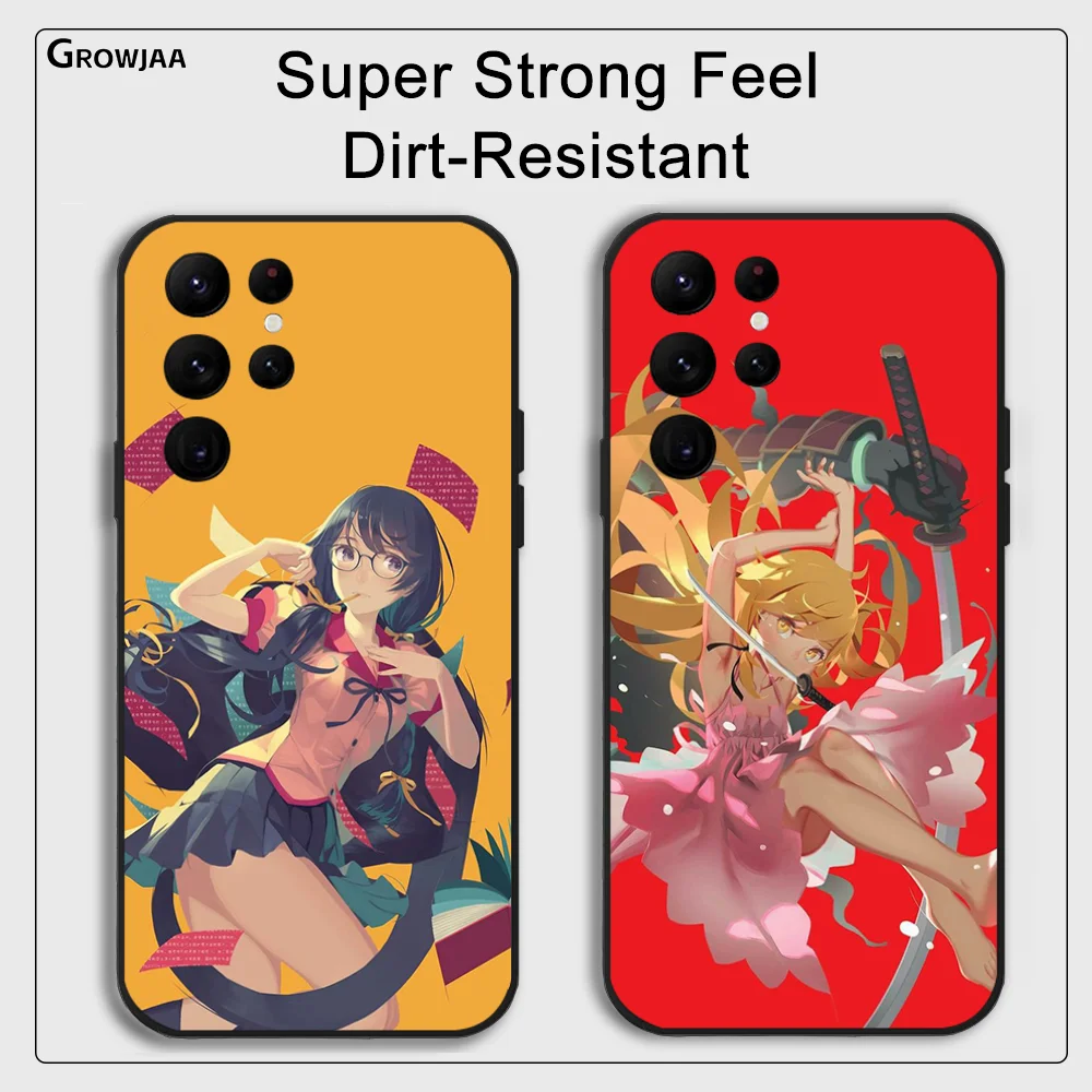 M-Monogatari Series Anime Phone Case for Samsung Galaxy S24 Ultra S22 S23 Ultra S21 S20 5G Protective Silicone TPU Funda