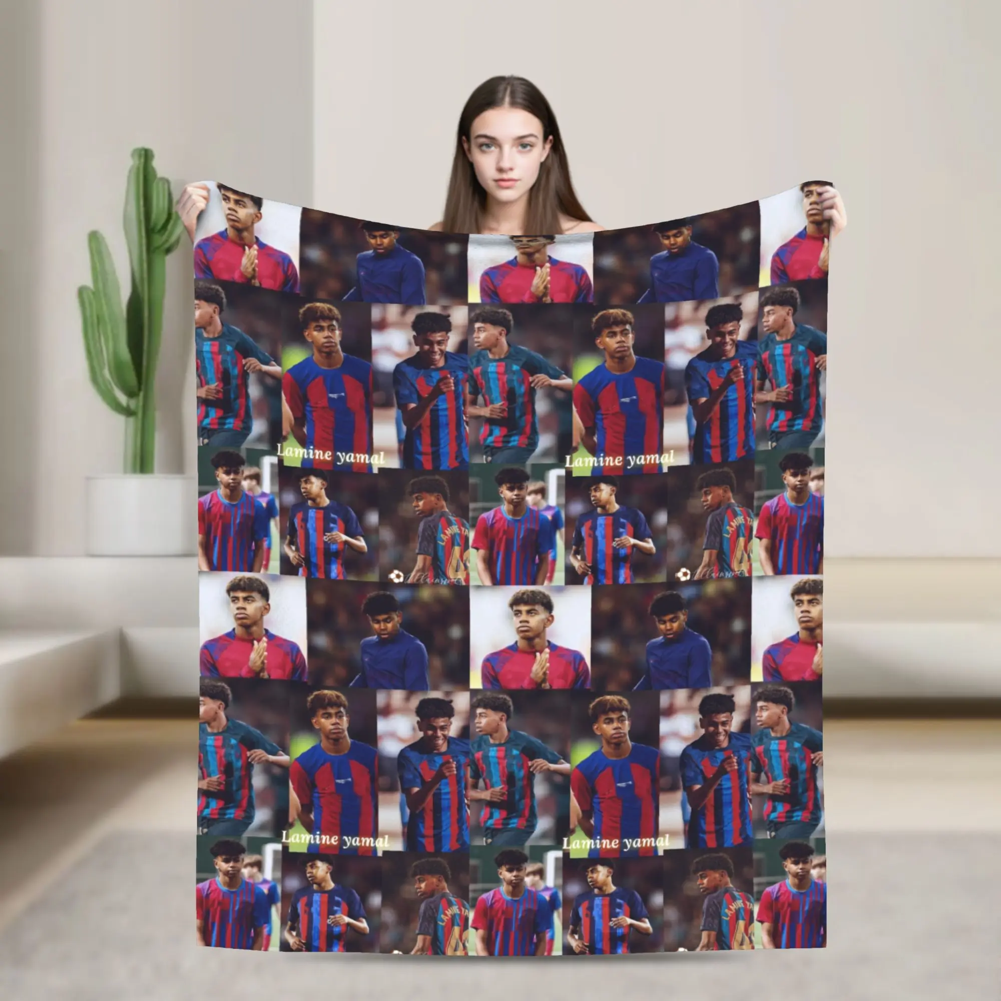 Lamine Y-Yamal Flannel Throw Blankets Football Soccer Blanket for Home Travel Warm Quilt