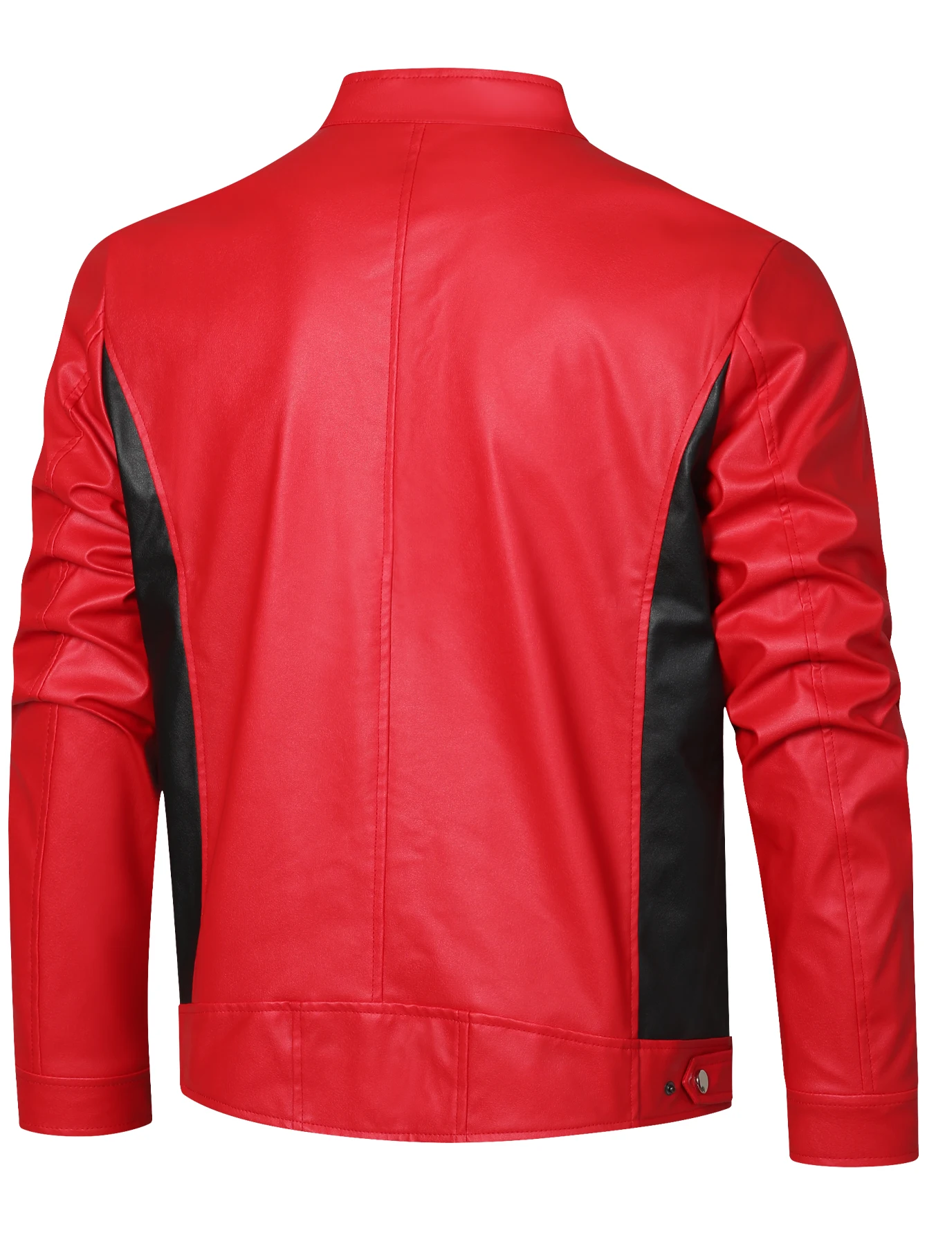 Business Casual Leather Jackets Men Stand Collar Motorcycle Jacket Streetwear Men PU Biker Jacket Slim Coats Korean Man Clothing