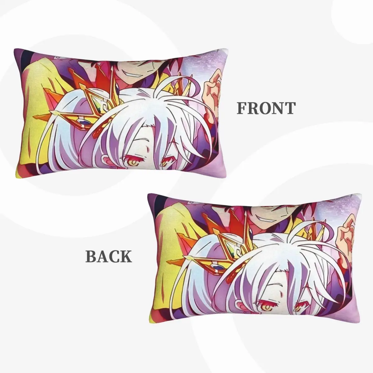 No Game No Life Zero Cover Image Rectangle Pillowcase Cushion Cover Decor Bedroom Bed Home Comfort Throw Pillow