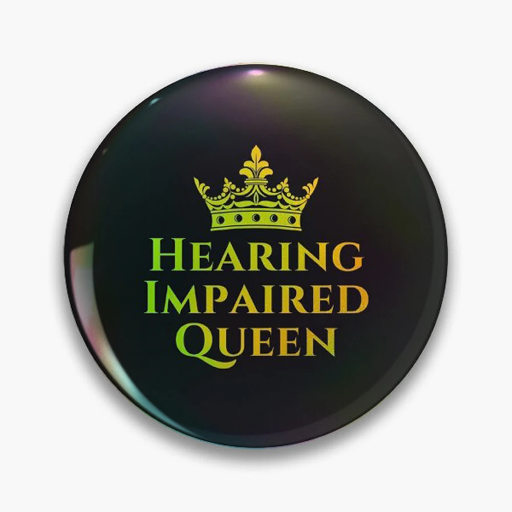Hearing Impaired - Hearing Impaired Pin Holographic Star Heart Pin Brooches Laminated Button Fashion Accessory