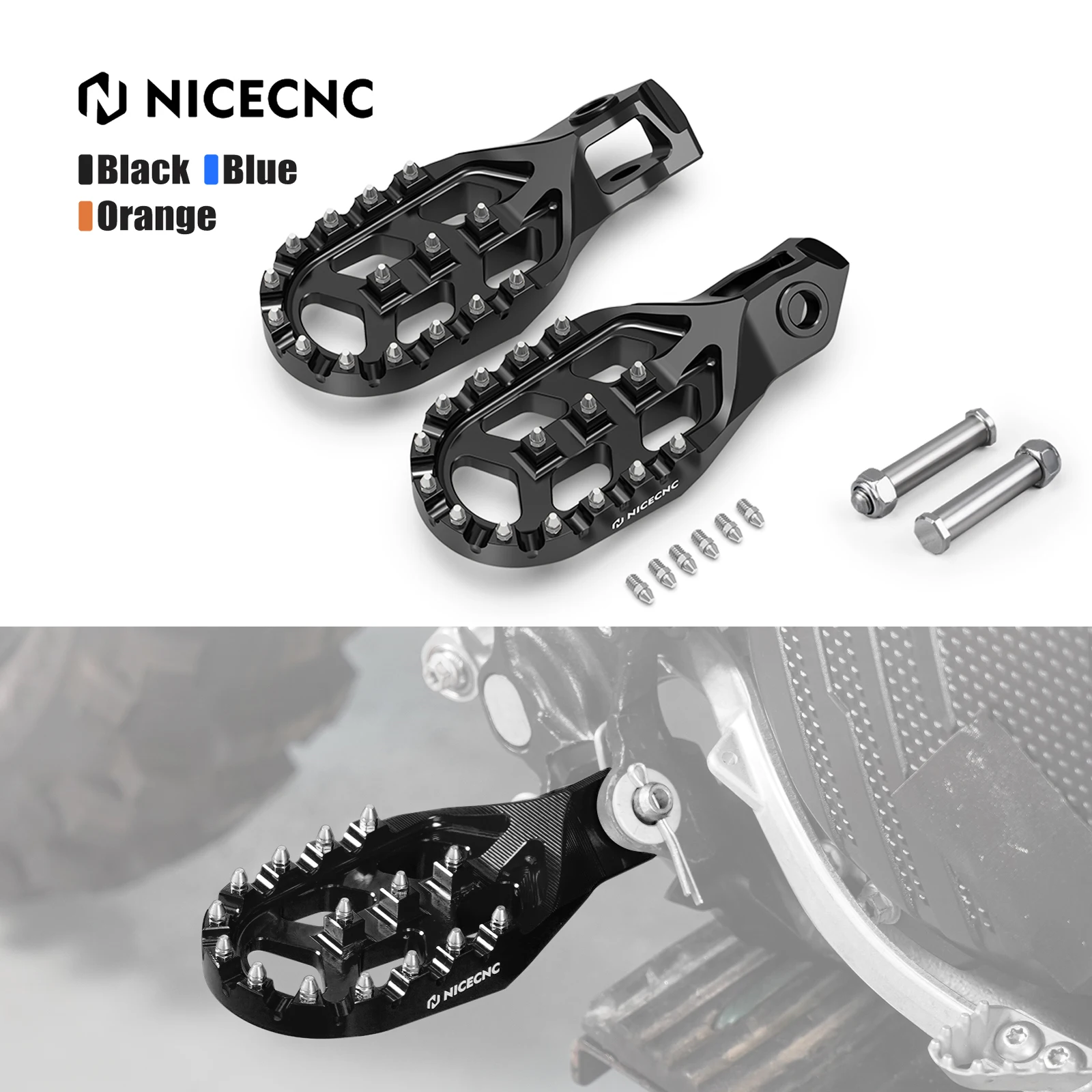 

2024 For KTM EXC 300 250 EXCF 350 SXF 450 For Husqvarna TE 300 FE 450 For GasGas EC 300 MC250F Forged Foot Pegs Footrest & Pins