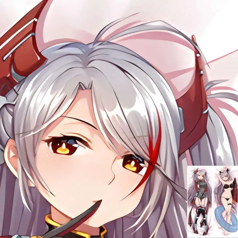 

DIY Customized Dakimakura KMS Prinz Eugen Anime Azur Lane Pillowcase Double-sided Print Life-size Hugging Body Pillow Cover Case