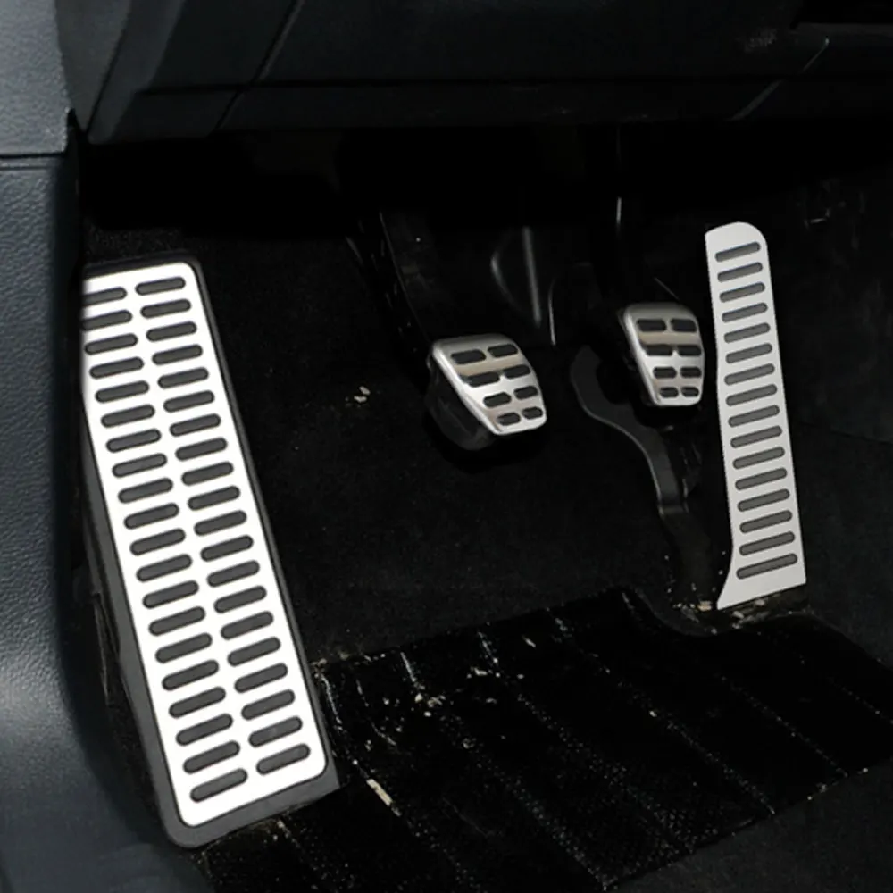 Накладки на педали из нержавеющей стали для VW Golf 5 6, Tiguan, Touran, Skoda Octavia A5: педаль акселератора, тормоза, сцепления и подставка для ноги.