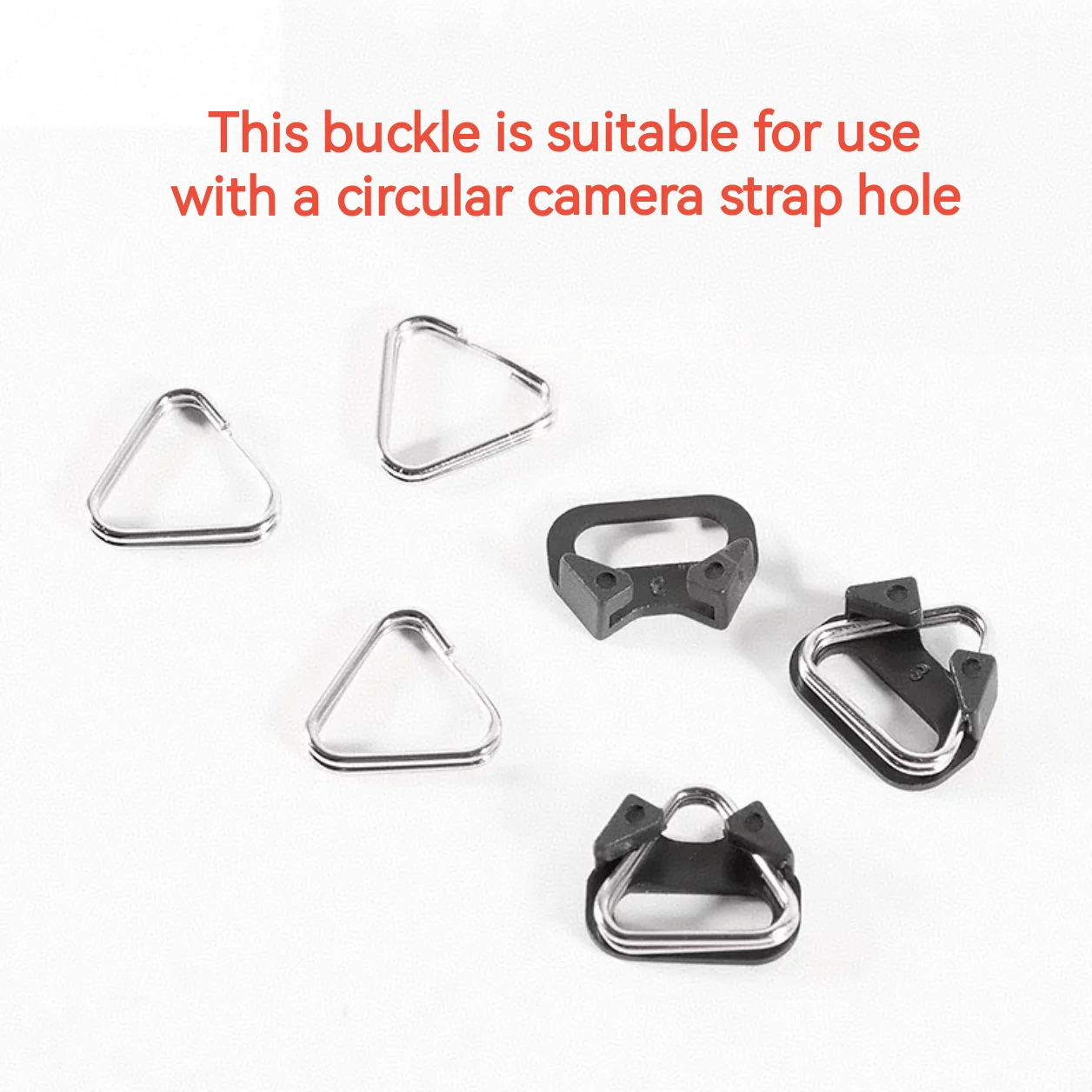 DSLR 미러리스 카메라에 적합, 금속 스트랩 버클, 어깨 스트랩 삼각형 링 버클, 카메라 스트랩 연결 링