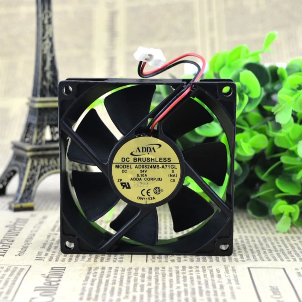 For Adda 8025 24V 0.10A Cooling Fan AD0824MS-A71GL, Energy-Efficient Fan for Electronics and Power Systems