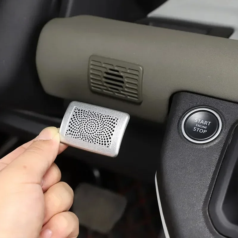 

Stainless Steel Silver Car Center Control Microphone Protection Cover Car Accessories For Land Rover Defender 90 110 130 2020-24