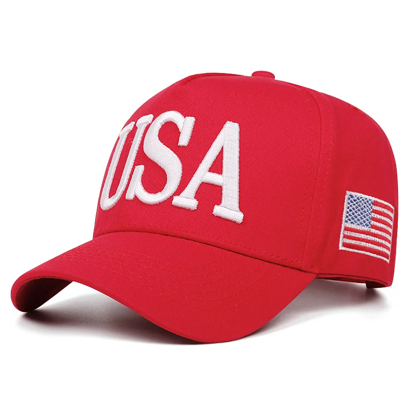 USA Embroidered Baseball Cap American Flag Presidential Election 45 Duck Tongue Hat Unisex High Quality Sunshade Trucker Hat