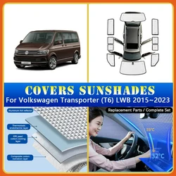 Car Sunshade Covers For Volkswagen Transporter T6 LWB 2015~2023 Caravelle Multivan Sunscreen Window Coverage Pad Car Accessories