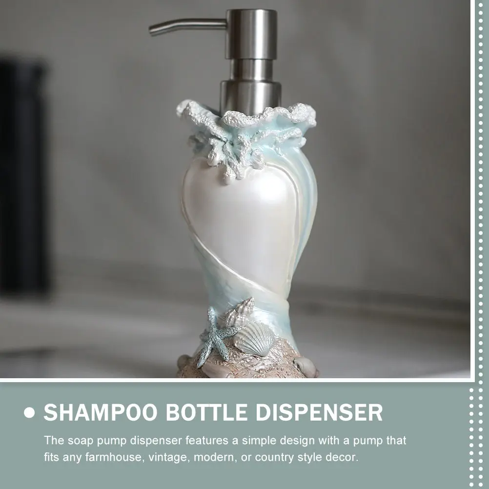 Soap Pump Dispenser Imitation Shell Liquid Soap Bottle Large Capacity Bathroom Hand Lotion Dispenser Refillable Shower Gel