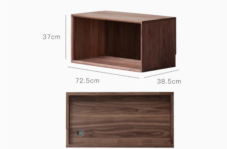 Meuble bas en bois massif de noyer noir d'amérique du nord, meuble TV domestique multifonctionnel