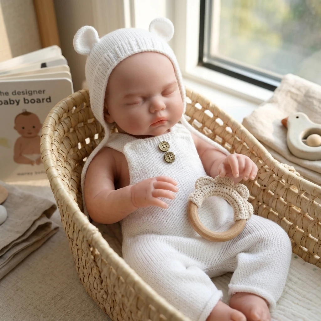 20 Inch Lovely Silicone Bebe Reborn Baby Doll Handmade Soft Touch Reborn Baby Doll Toy For Birthday Gifts