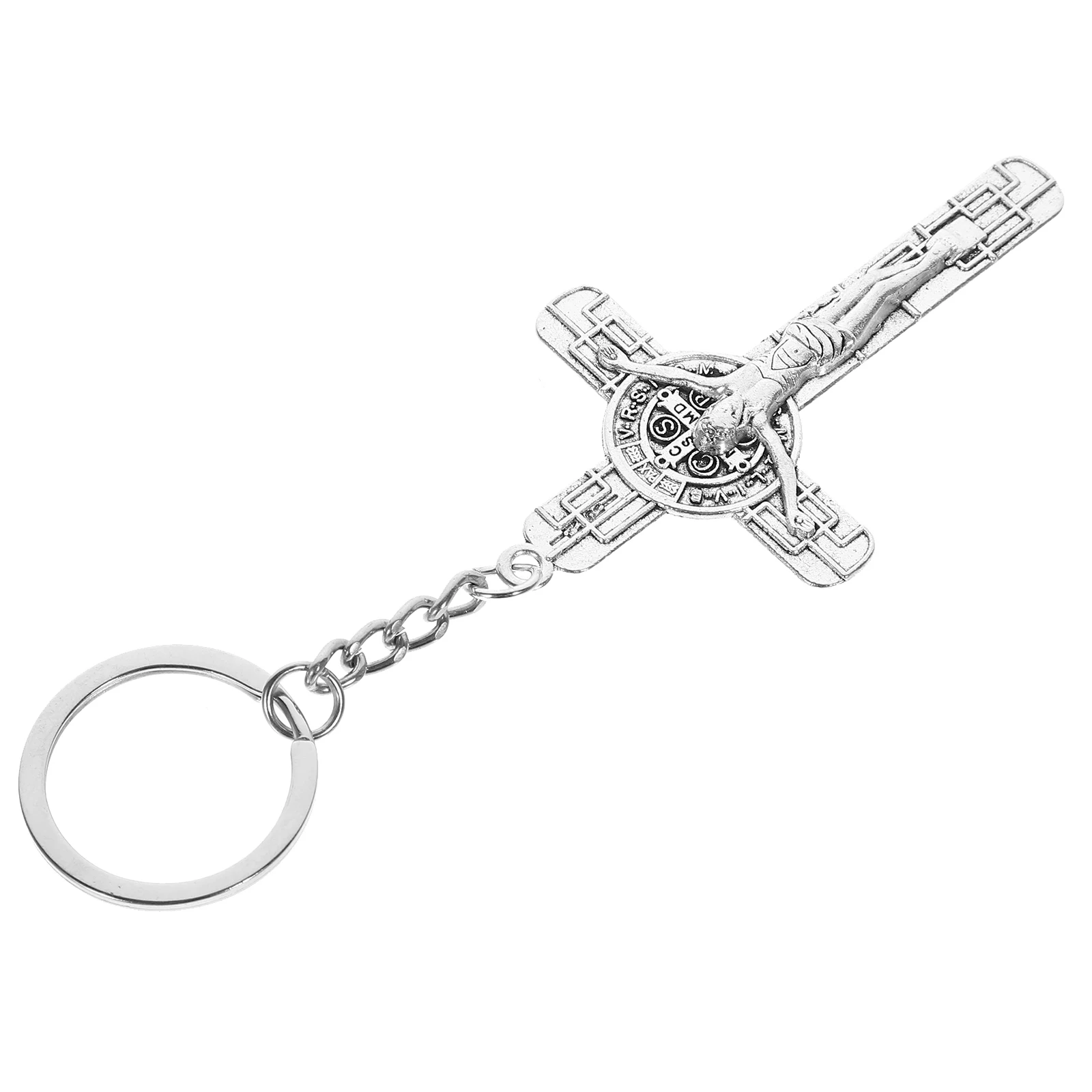 

Zinc Alloy Cross Keychain Pendant for Bags Backpacks Purse Keychains Metal Keyrings Car Key Rings Bag Hanging nament Lightweight