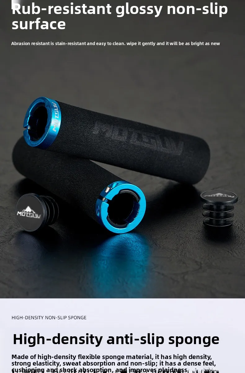 Fahrradlenkergriffe, Einzelschloss am Fahrradlenker, weicher, rutschfester Gummihandgriff, bequem, ergonomisch, für BMX Mountain – Detail 8