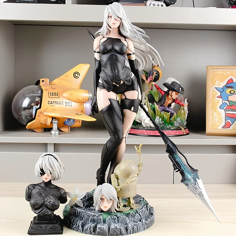 New 48cm Play Arts Kai Nier:Automata 2 Type B 2b Action Figure Sexy Deluxe Edition Ornaments Collection Desktop Display Gift Toy