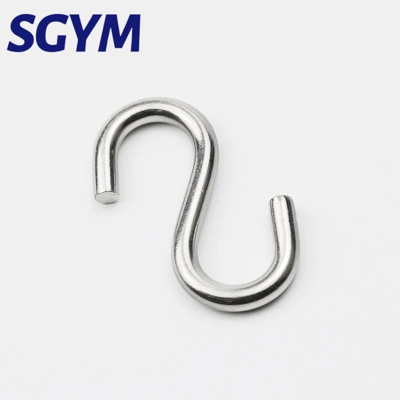 10PCS 304 Stainless Steel S-Shape Hooks Multi-function Railing S Clothes Hanger Hook Clasp Storage Tools Size M2 to M10