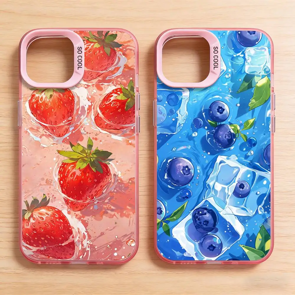 

Colorful Summer Fruits Phone Case for iPhone 17 16 Pro Plus X XS Max Air Mini 15 14 Soft Shockproof Cover