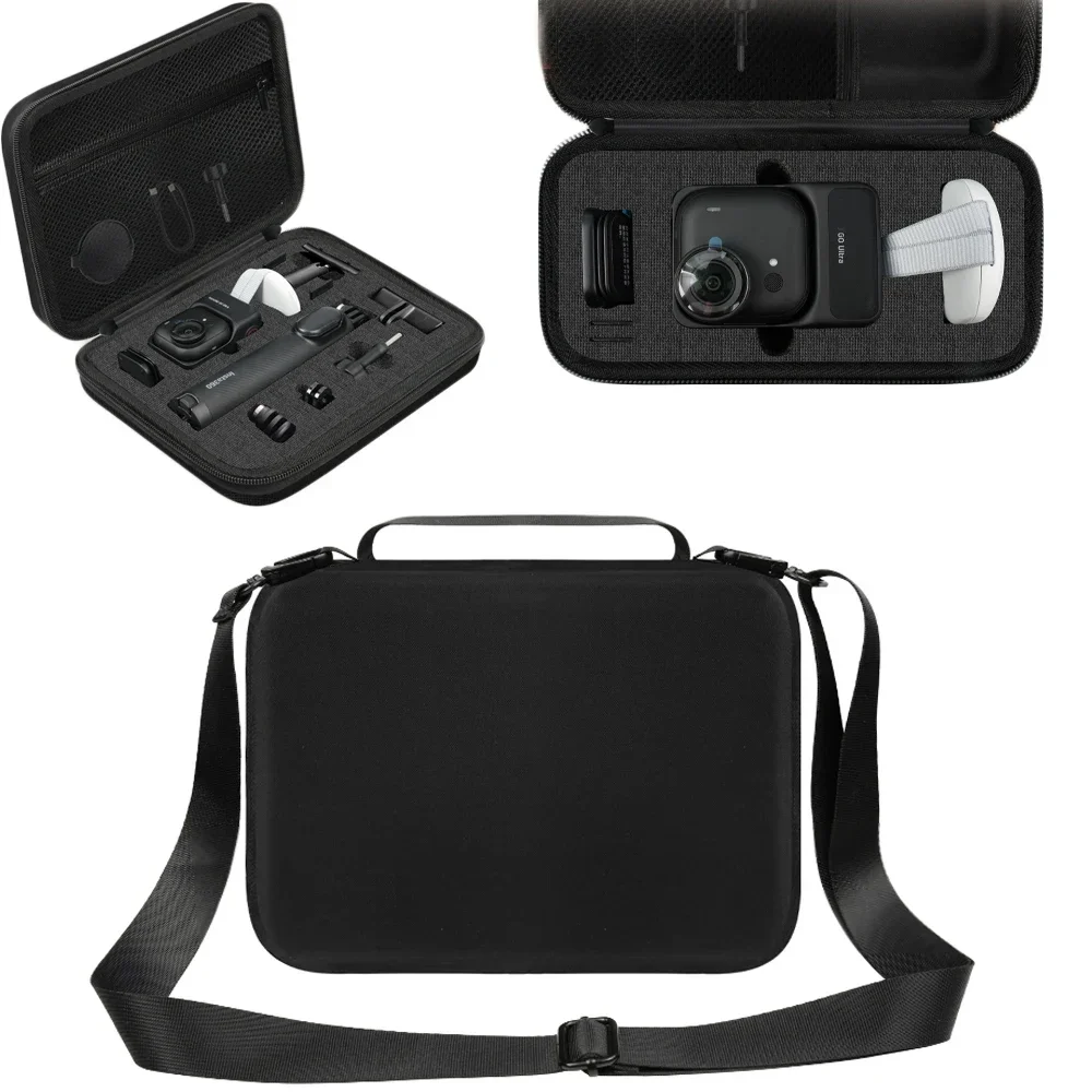 Estojo de transporte para insta360 go ultra, bolsa de armazenamento de viagem capa protetora organizador à prova de choque para câmera go ultra