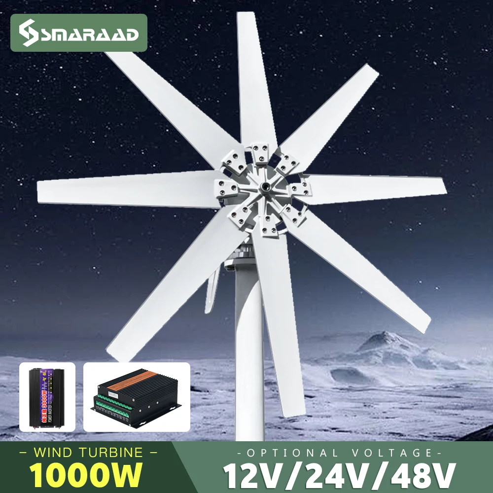 gerador de turbina eolica poder forte dinamo magnetico energia livre saida do inversor para casa horizontal 1000w 1kw 24v 12v 220v 01