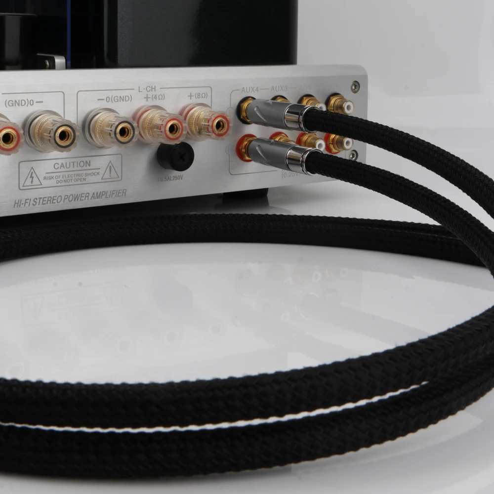 Monosaudio Reines Silber RCA-Signalkabel Audio-Verlängerungskabel PS75R1R Mit Reinkupfer Rhodium-beschichtetem RCA-Stecker – Detail 7