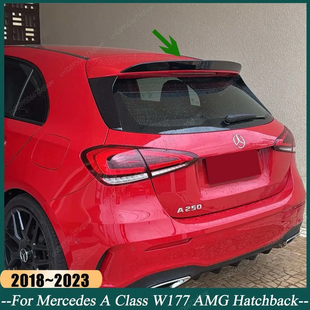 

Автомобильный задний спойлер на крышу, спойлер на крыло, комплекты кузова для Mercedes Benz A Class W177 A180 A200 A220 A35 AMG Hatchback 2018-2023 Тюнинг ABS